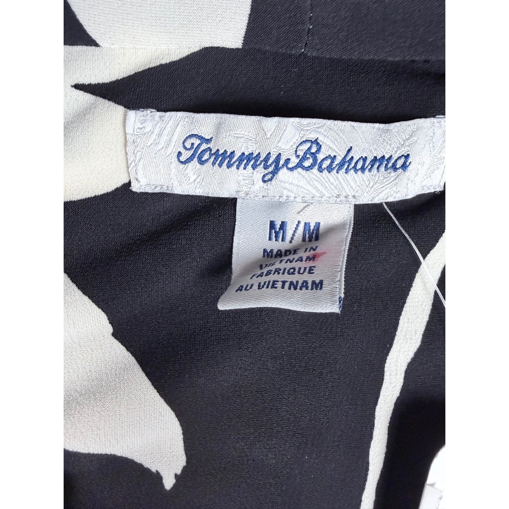 Tommy Bahama Womens Black White Floral V-Neck Shift Dress SW221646BR Size Medium - Picture 3 of 10